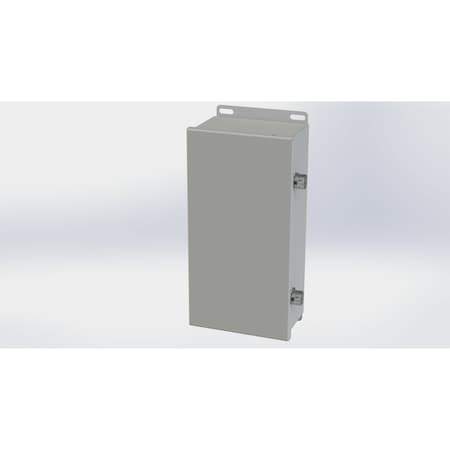 Saginaw Control & Engineering Screw Clamps Electrical Enclosures, 12.13 in H, 4 in D, 6 in W, NEMA 3R, 4, 12, 13, Carbon Steel SCE-12064CHNF